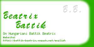 beatrix battik business card